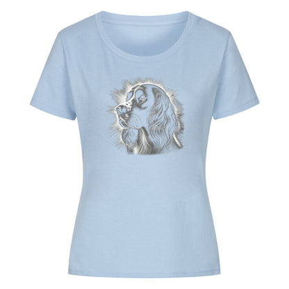 Premium Organic Damen-Shirt "Springer Spaniel - Bright" Sky Blue – hunde-shirt.de