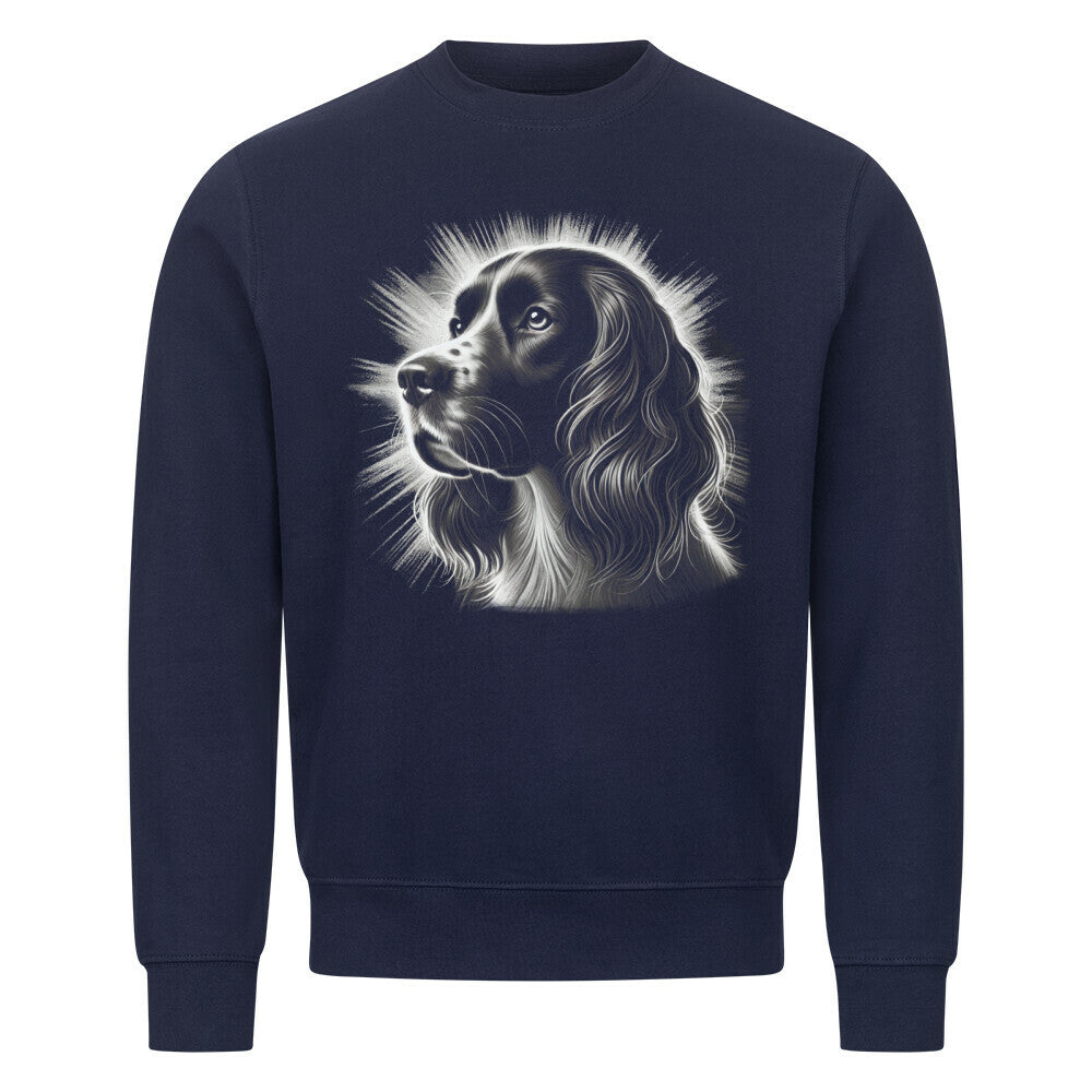 Premium Sweatshirt "Springer Spaniel - Bright" Navy Blue – hunde-shirt.de
