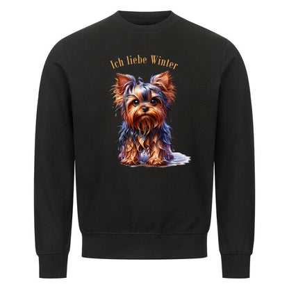 Premium Sweatshirt "Yorkshire Terrier - Ich liebe..." Schwarz – hunde-shirt.de