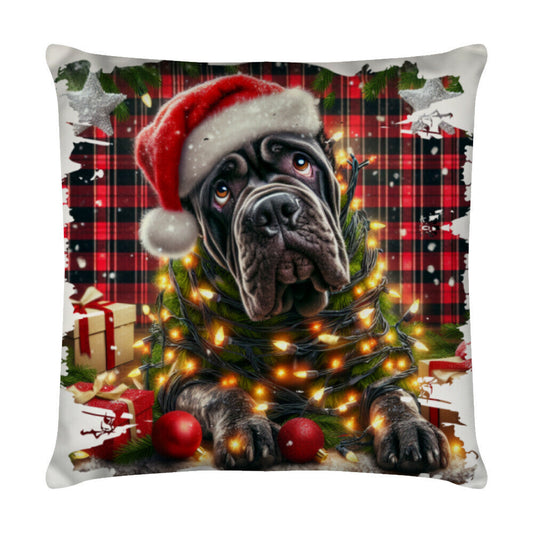 Kissen "Cane Corso - Funny Christmas 2" Weiß – hunde-shirt.de