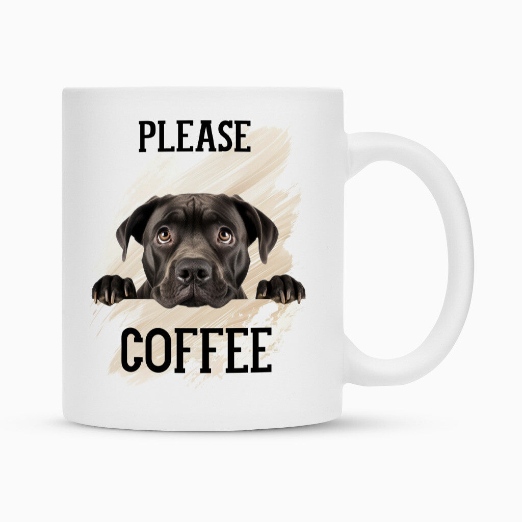 Tasse "Cane Corso - Please..." Weiß – hunde-shirt.de