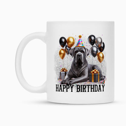 Tasse "Cane Corso ( grau ) - Happy Birthday" – hunde-shirt.de