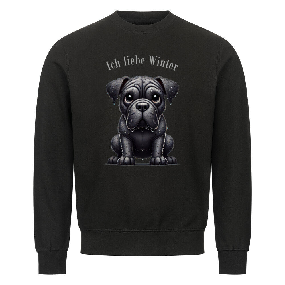 Premium Sweatshirt "Cane Corso - Ich liebe..." Schwarz – hunde-shirt.de
