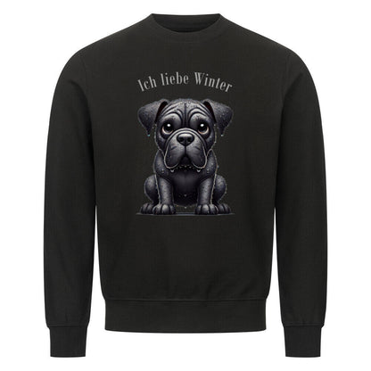 Premium Sweatshirt "Cane Corso - Ich liebe..." Schwarz – hunde-shirt.de