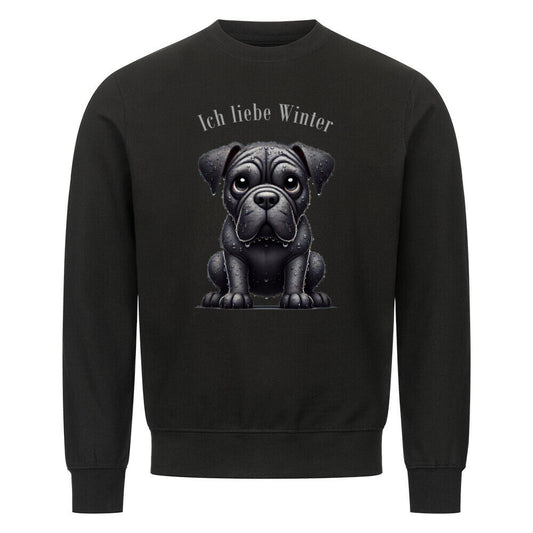 Premium Sweatshirt "Cane Corso - Ich liebe..." Schwarz – hunde-shirt.de