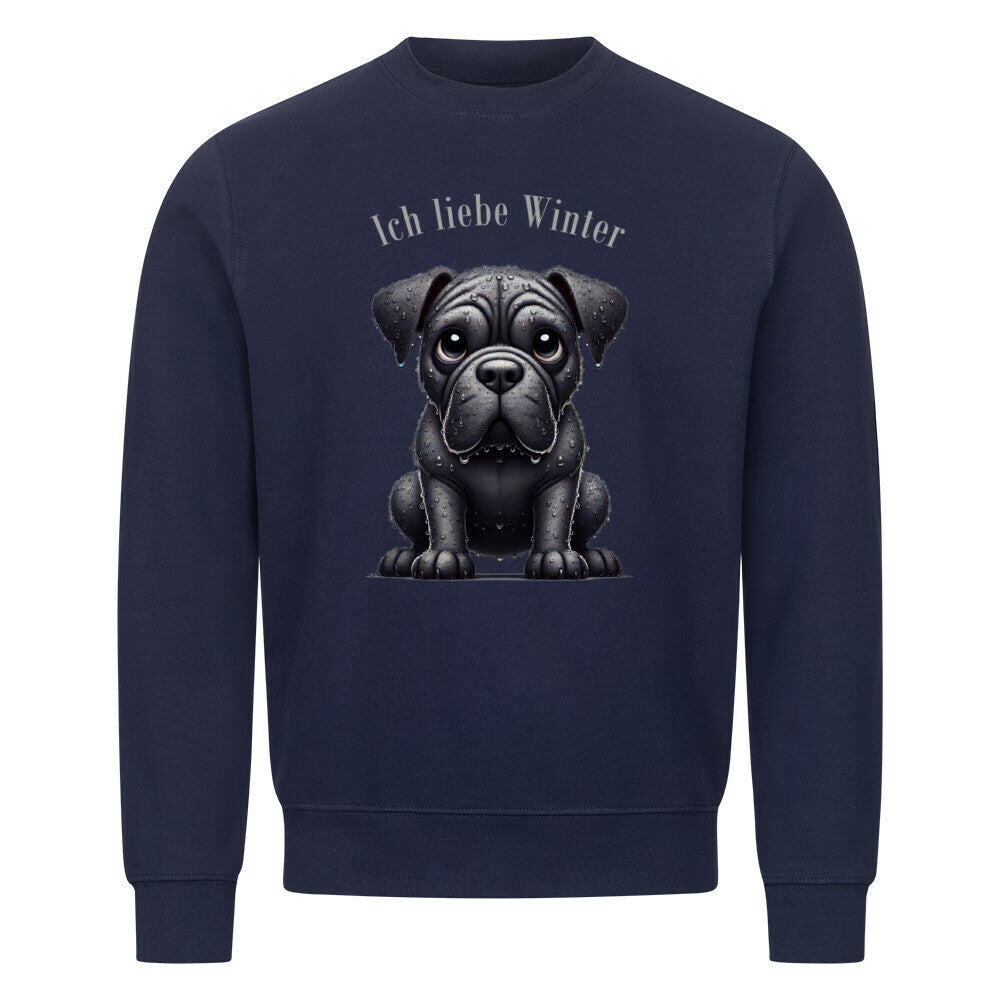 Premium Sweatshirt "Cane Corso - Ich liebe..." Navy Blue – hunde-shirt.de
