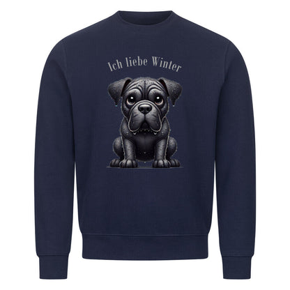 Premium Sweatshirt "Cane Corso - Ich liebe..." Navy Blue – hunde-shirt.de