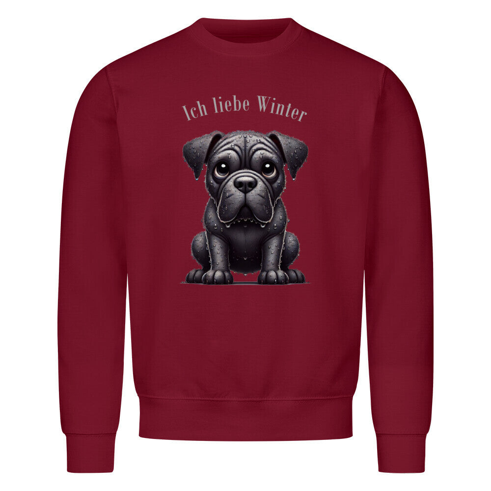 Premium Sweatshirt "Cane Corso - Ich liebe..." Burgunder – hunde-shirt.de
