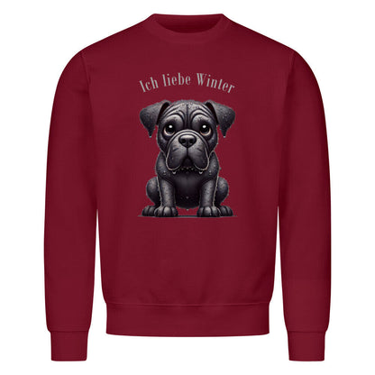 Premium Sweatshirt "Cane Corso - Ich liebe..." Burgunder – hunde-shirt.de