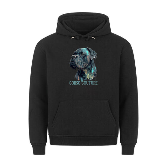 Premium Hoodie "Cane Corso - Couture" Schwarz – hunde-shirt.de