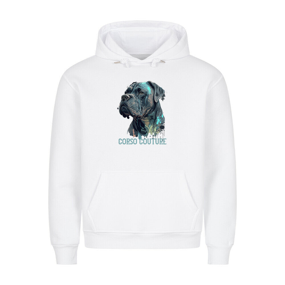 Premium Hoodie "Cane Corso - Couture" Weiß – hunde-shirt.de