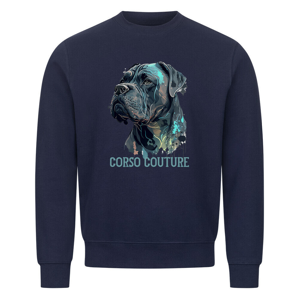 Premium Sweatshirt "Cane Corso - Couture" Navy Blue – hunde-shirt.de