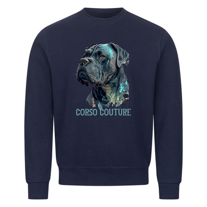Premium Sweatshirt "Cane Corso - Couture" Navy Blue – hunde-shirt.de