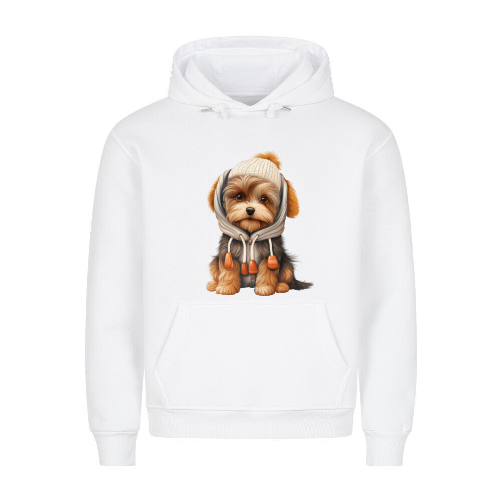Premium Hoodie "Biewer Terrier - Winter" Weiß – hunde-shirt.de
