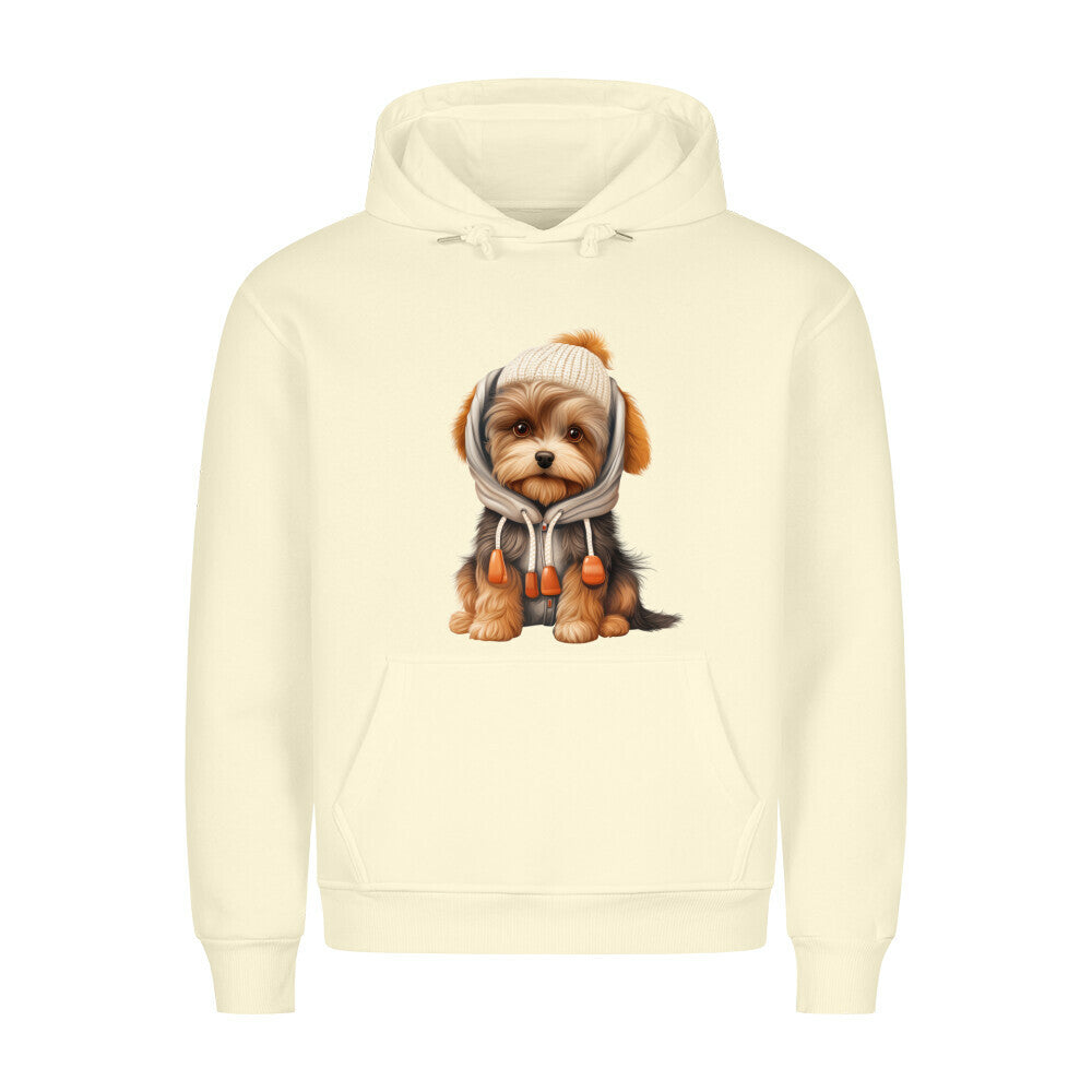 Premium Hoodie "Biewer Terrier - Winter" Beige – hunde-shirt.de