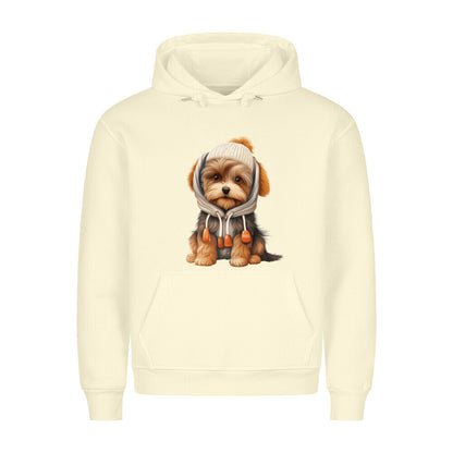 Premium Hoodie "Biewer Terrier - Winter" Beige – hunde-shirt.de