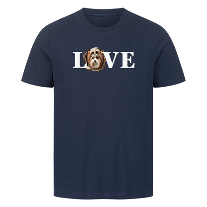 Premium T-Shirt "Biewer Terrier - LOVE" French Navy – hunde-shirt.de