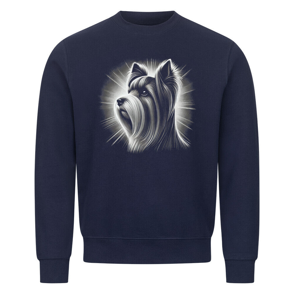Premium Sweatshirt "Biewer Terrier - Bright" Navy Blue – hunde-shirt.de