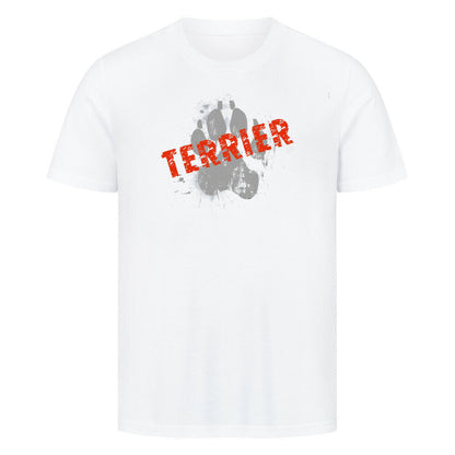 Premium T-Shirt "Black Russian Terrier - PAW" Weiß – hunde-shirt.de