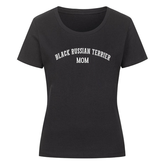Premium Organic Damen-Shirt "Black Russian Terrier - MOM" Schwarz – hunde-shirt.de