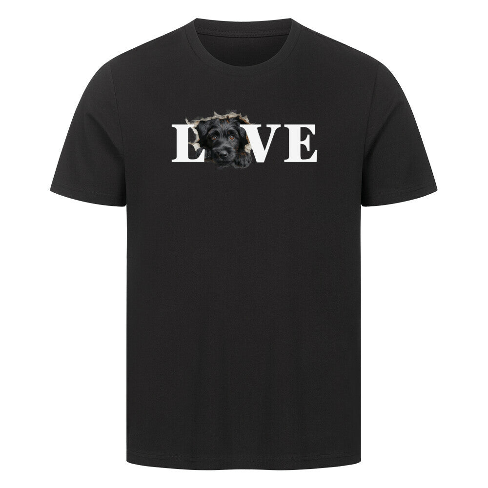 Premium T-Shirt "Black Russian Terrier - LOVE" Schwarz – hunde-shirt.de