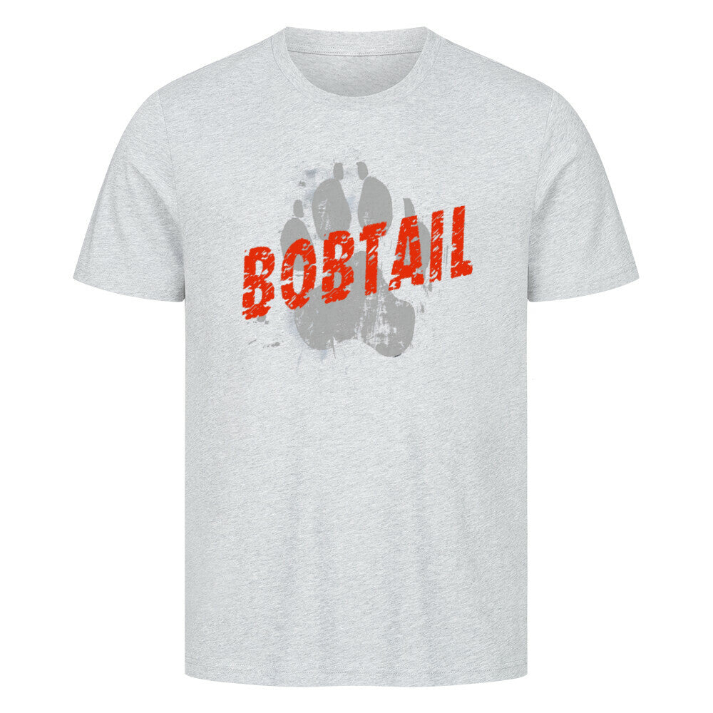 Premium T-Shirt "Bobtail - PAW" Heather Grey – hunde-shirt.de