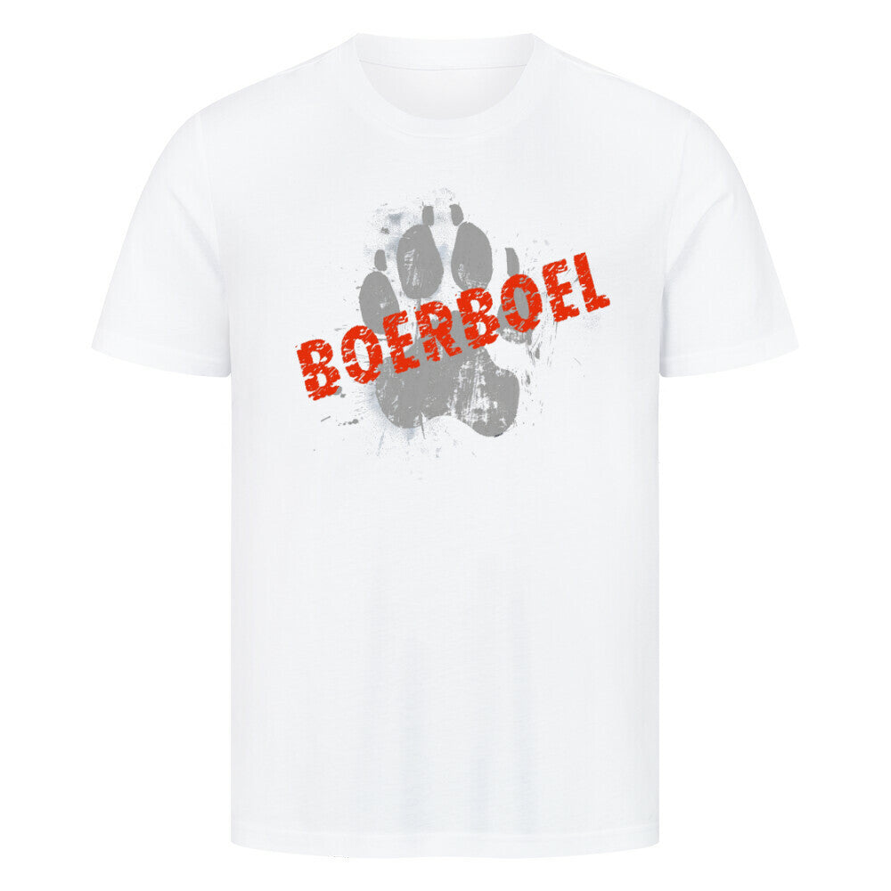 Premium T-Shirt "Boerboel - PAW" Weiß – hunde-shirt.de