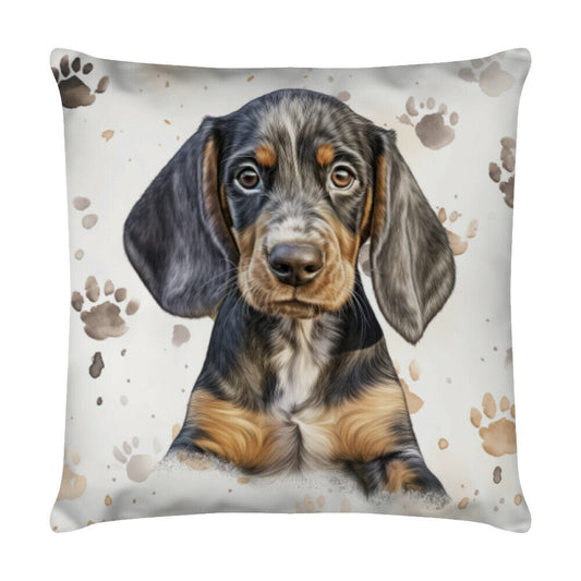 Kissen "Coonhound Bluetick - Puppy" Weiß – hunde-shirt.de
