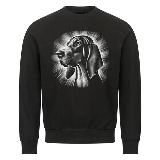 Premium Sweatshirt "Coonhound Bluetick - Shine" Schwarz – hunde-shirt.de