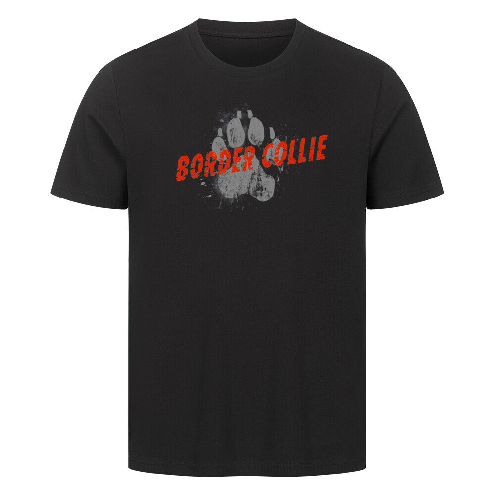Premium T-Shirt "Border Collie - PAW" Schwarz – hunde-shirt.de