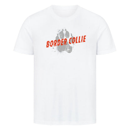 Premium T-Shirt "Border Collie - PAW" Weiß – hunde-shirt.de