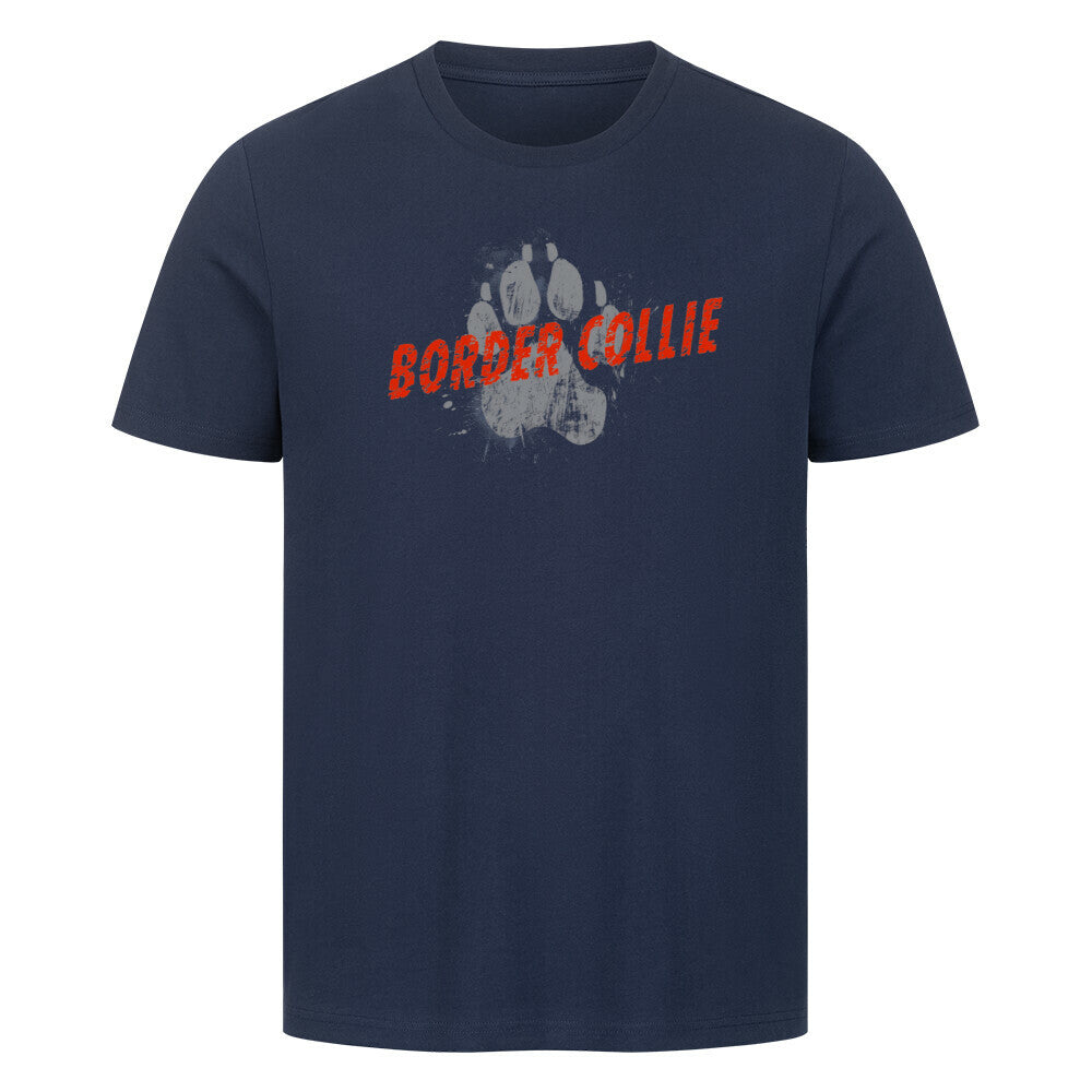 Premium T-Shirt "Border Collie - PAW" French Navy – hunde-shirt.de