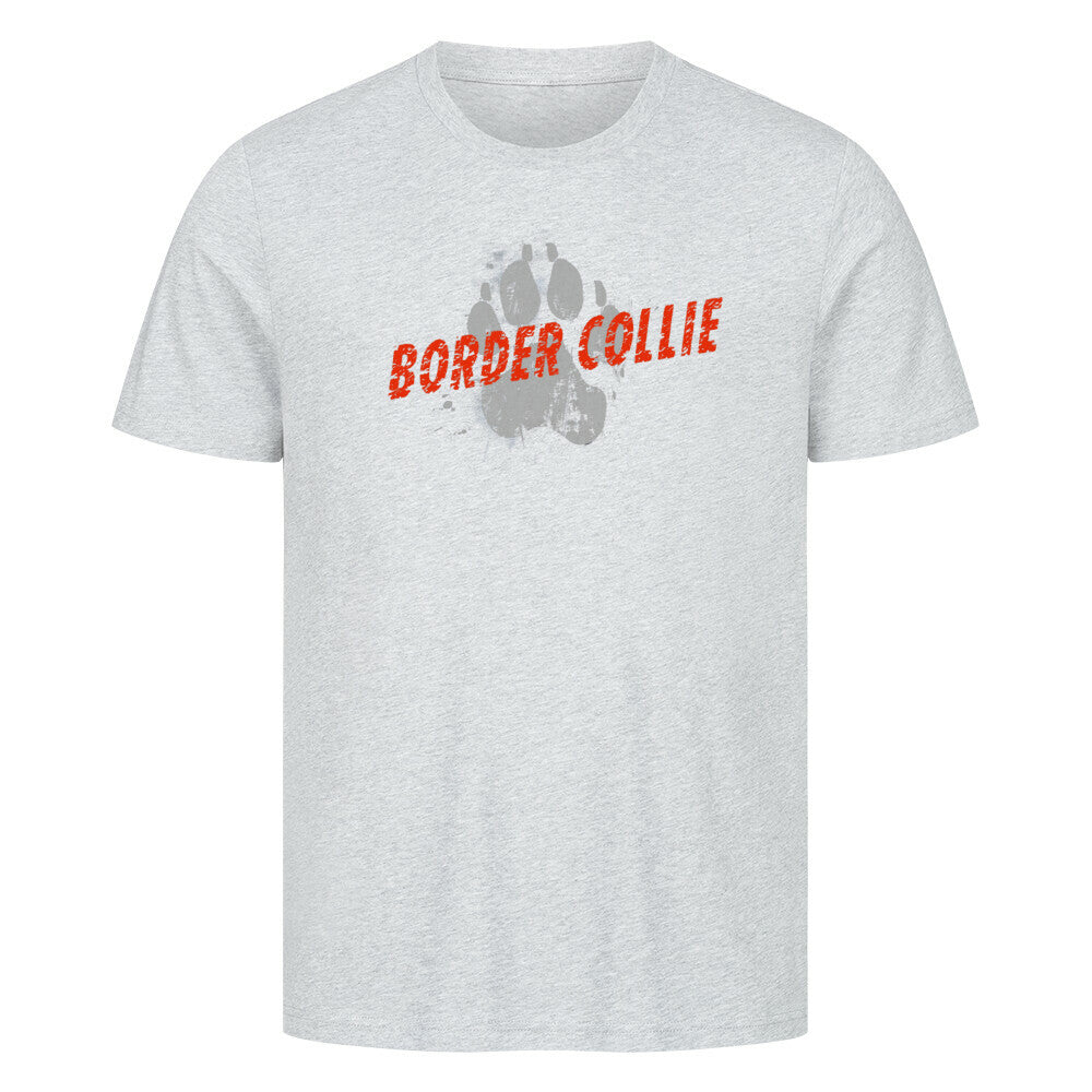 Premium T-Shirt "Border Collie - PAW" Heather Grey – hunde-shirt.de