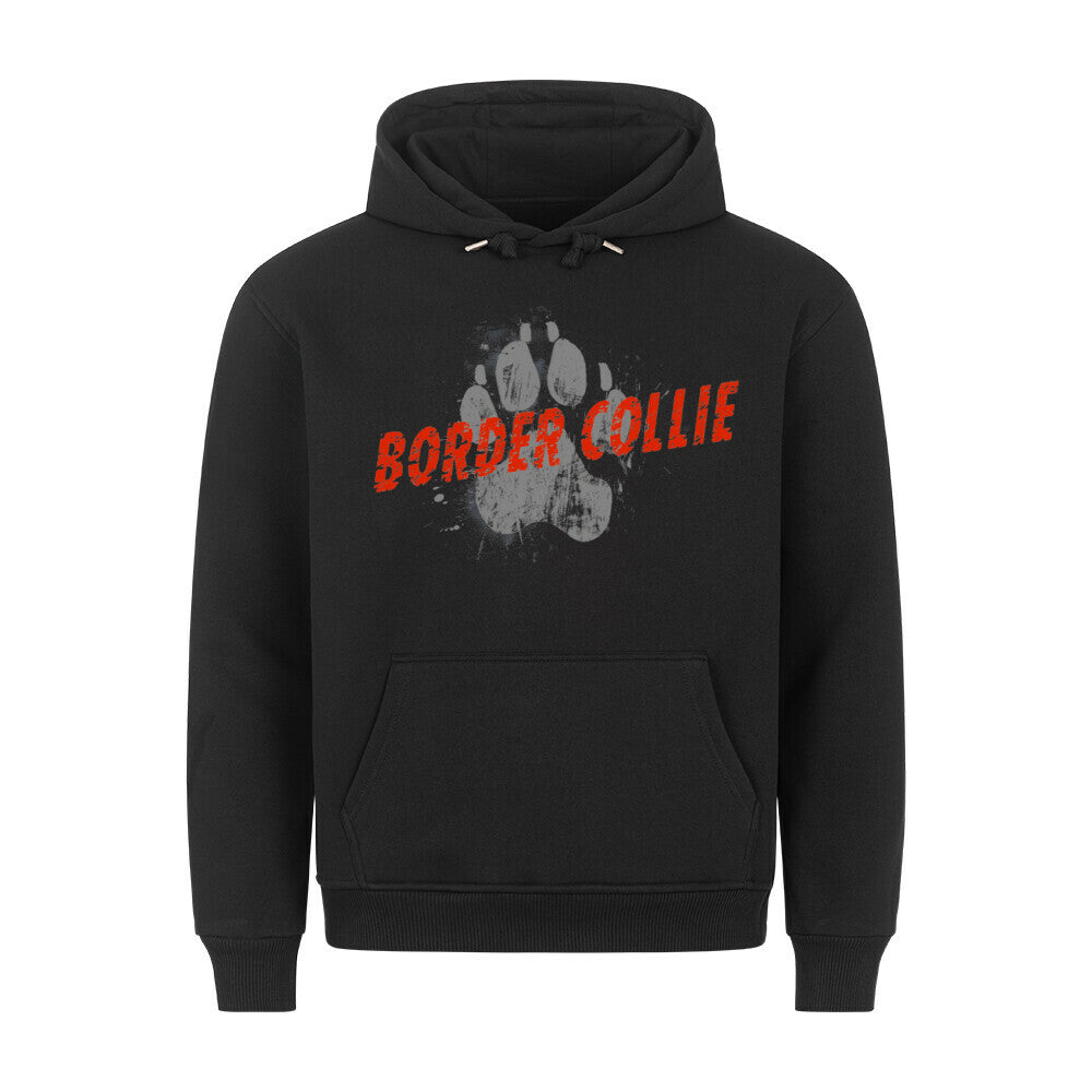 Premium Hoodie "Border Collie - PAW" Schwarz – hunde-shirt.de