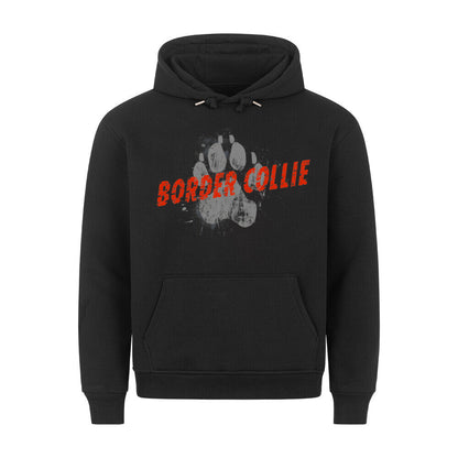 Premium Hoodie "Border Collie - PAW" Schwarz – hunde-shirt.de