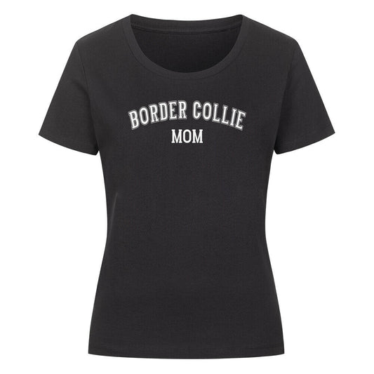 Premium Organic Damen-Shirt "Border Collie - MOM" Schwarz – hunde-shirt.de