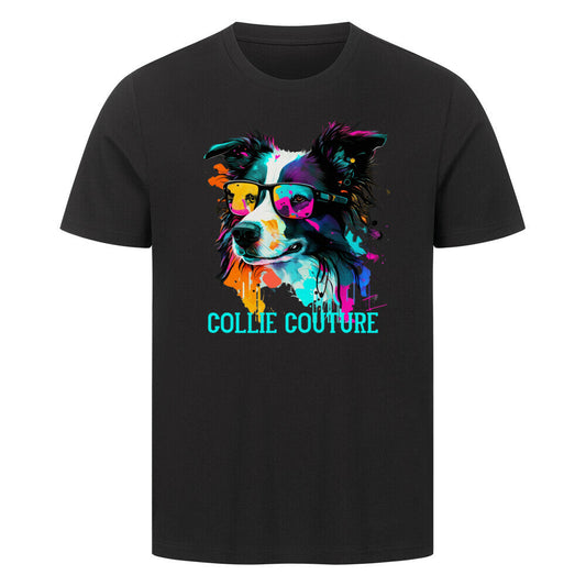Premium T-Shirt "Border Collie - Couture" Schwarz – hunde-shirt.de