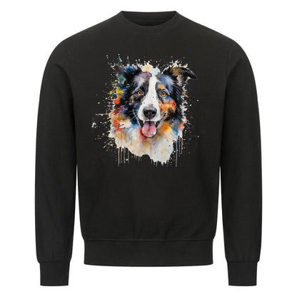 Premium Sweatshirt "Border Collie - Aqua" Schwarz – hunde-shirt.de