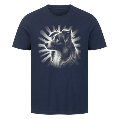 Premium T-Shirt "Border Collie - Shine" French Navy – hunde-shirt.de
