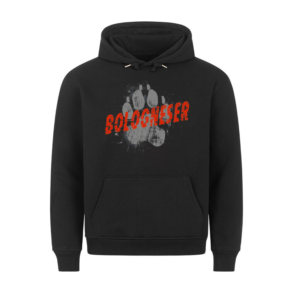 Premium Hoodie "Bologneser - PAW" Schwarz – hunde-shirt.de