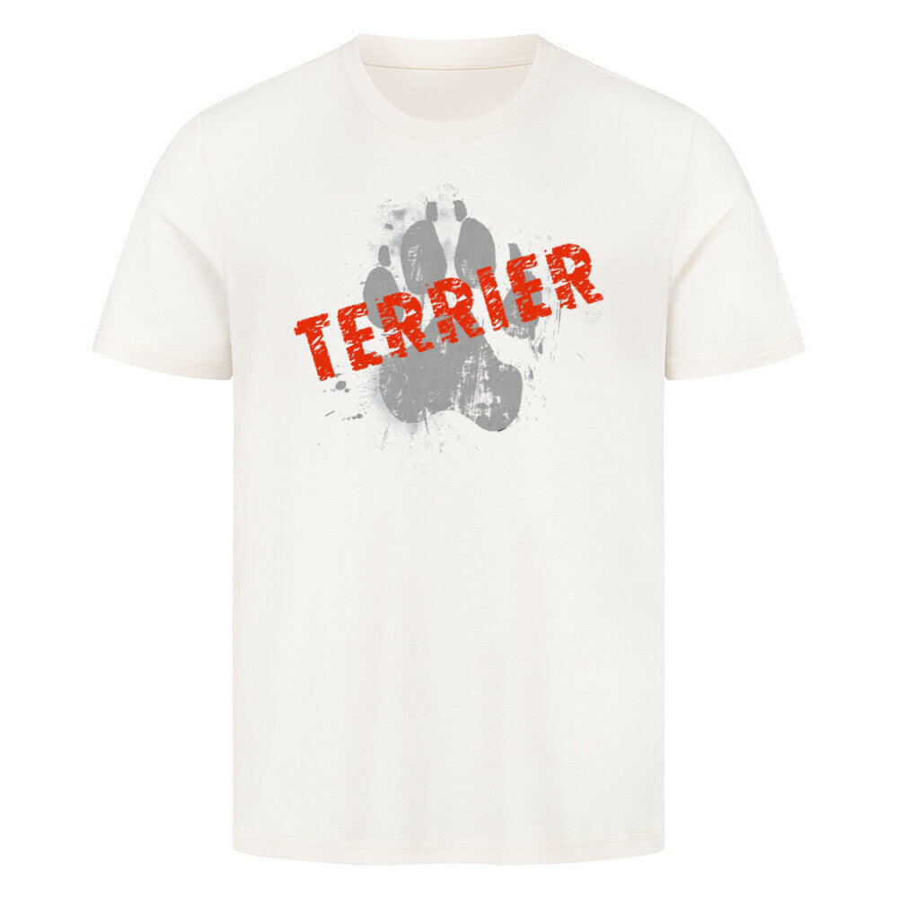 Premium T-Shirt "Border Terrier - PAW" Natural Raw – hunde-shirt.de