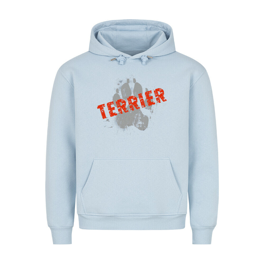 Premium Hoodie "Border Terrier - PAW" Babyblau – hunde-shirt.de