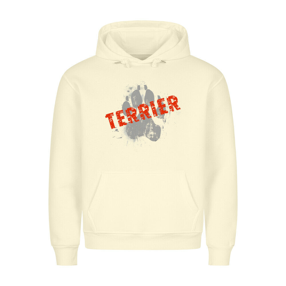 Premium Hoodie "Border Terrier - PAW" Beige – hunde-shirt.de