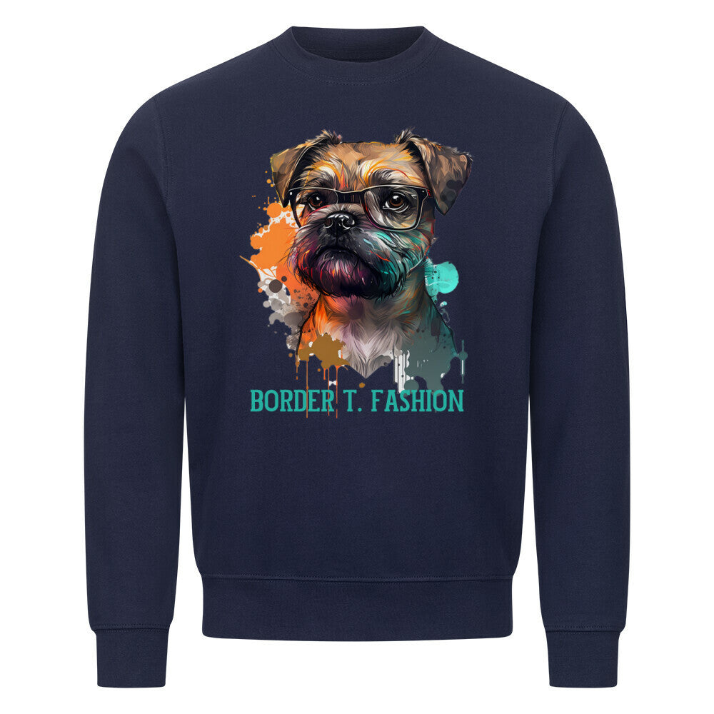 Premium Sweatshirt "Border Terrier - Fashion" Navy Blue – hunde-shirt.de