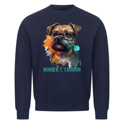 Premium Sweatshirt "Border Terrier - Fashion" Navy Blue – hunde-shirt.de