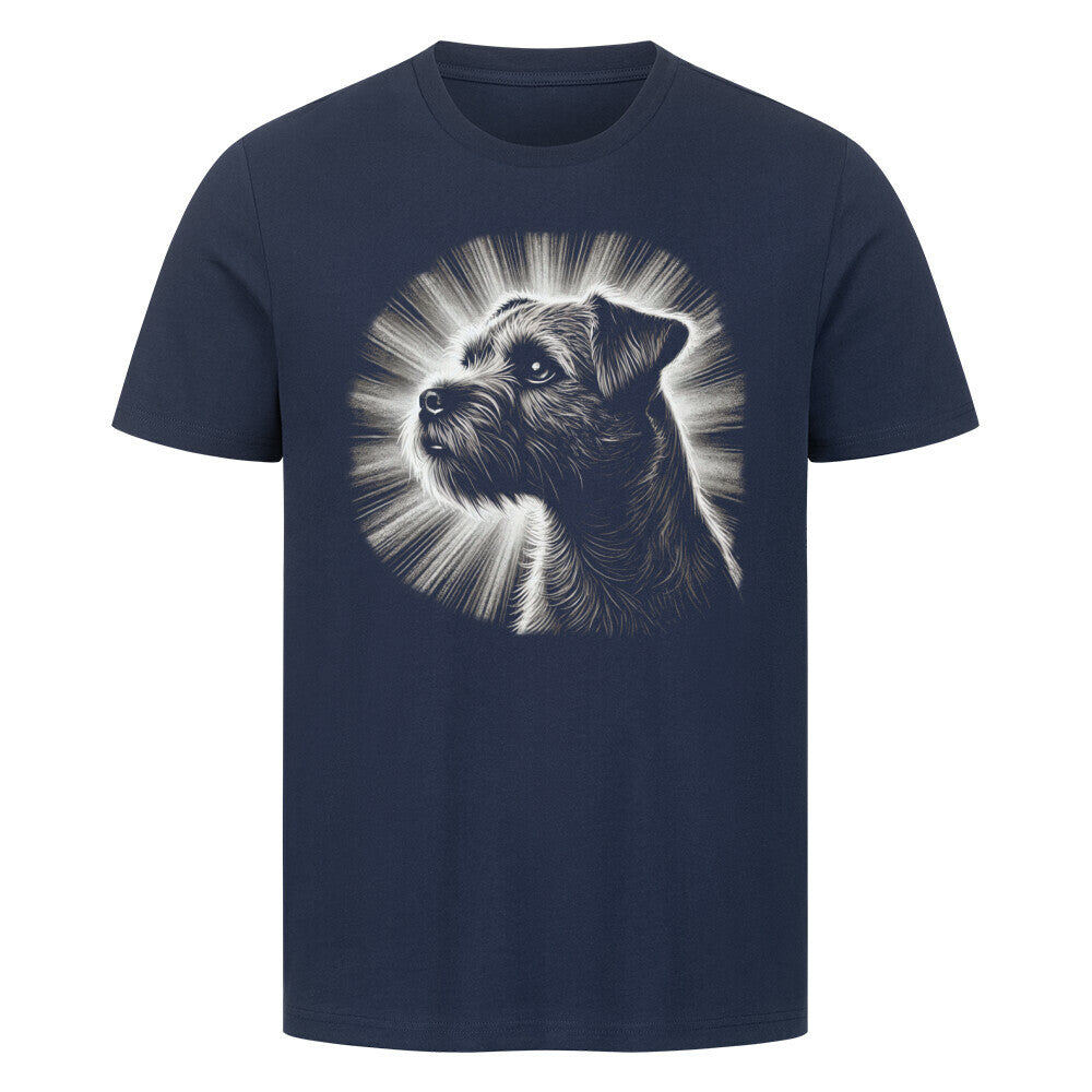 Premium T-Shirt "Border Terrier - Shine" French Navy – hunde-shirt.de