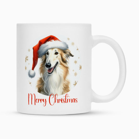 Tasse "Barsoi - Merry Christmas" Weiß – hunde-shirt.de