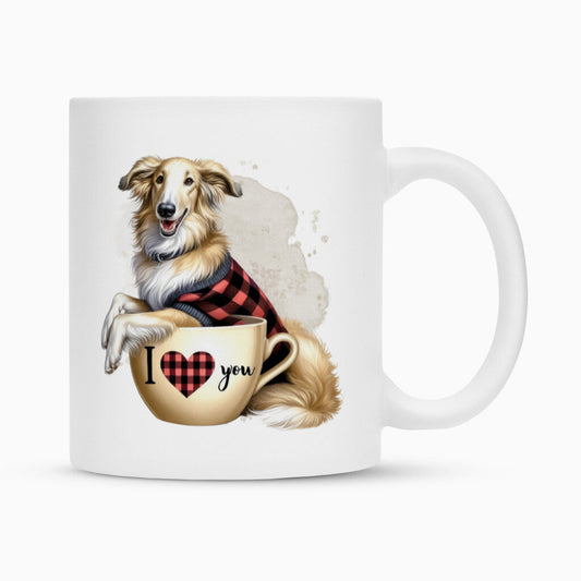 Tasse "Barsoi - Cup" Weiß – hunde-shirt.de