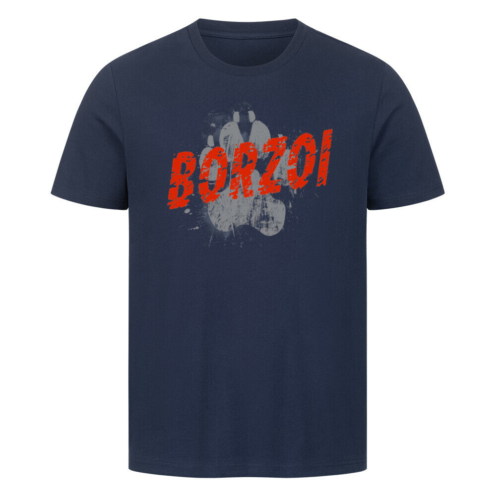 Premium T-Shirt "Barsoi - PAW" French Navy – hunde-shirt.de