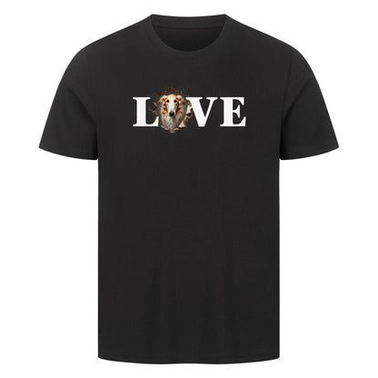 Premium T-Shirt "Barsoi - LOVE" Schwarz – hunde-shirt.de